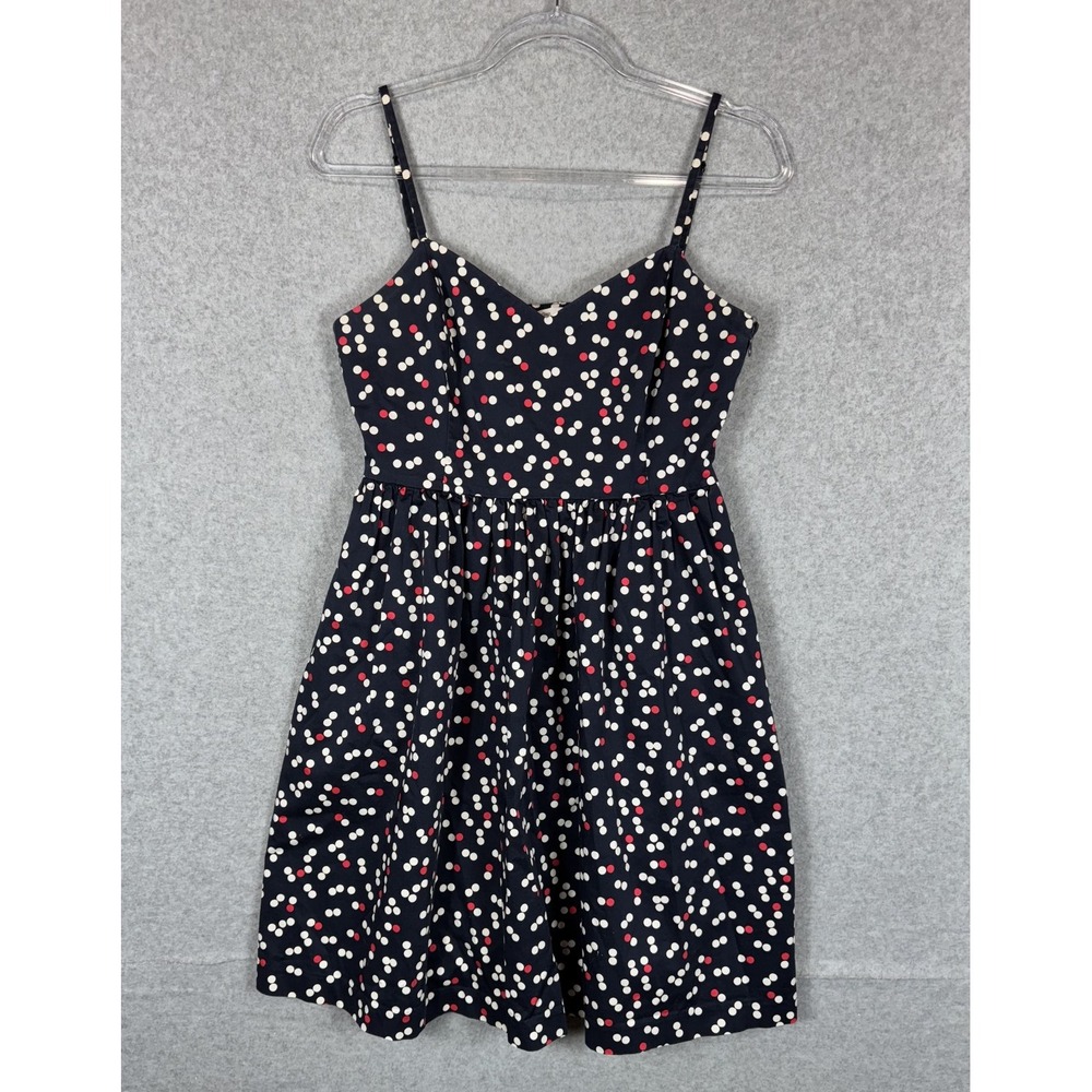 Gap Dress Womens 6 A-Line‎ Dot Spaghetti Strap Sleeveless Summer Casual Sundress